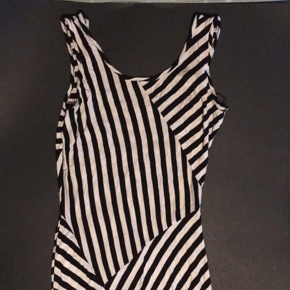 Monteau Dresses & Skirts - Assymetrical Stripe Maxi dress